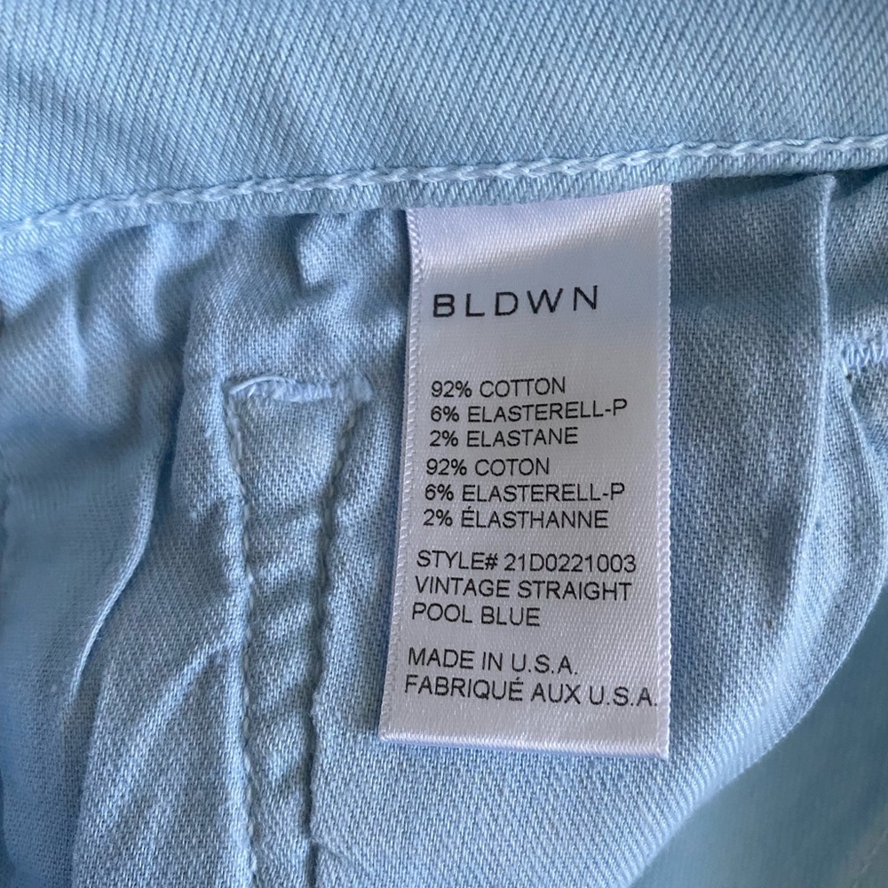 Baldwin Vintage Baby Blues Crop Straight Jeans, Size 31 - Picture 4 of 14